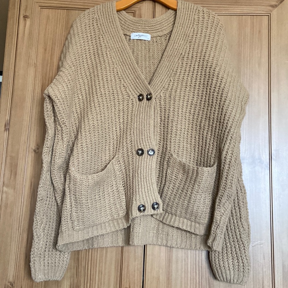 Carly Jean Los Angeles Chunky Cardigan M EUC
